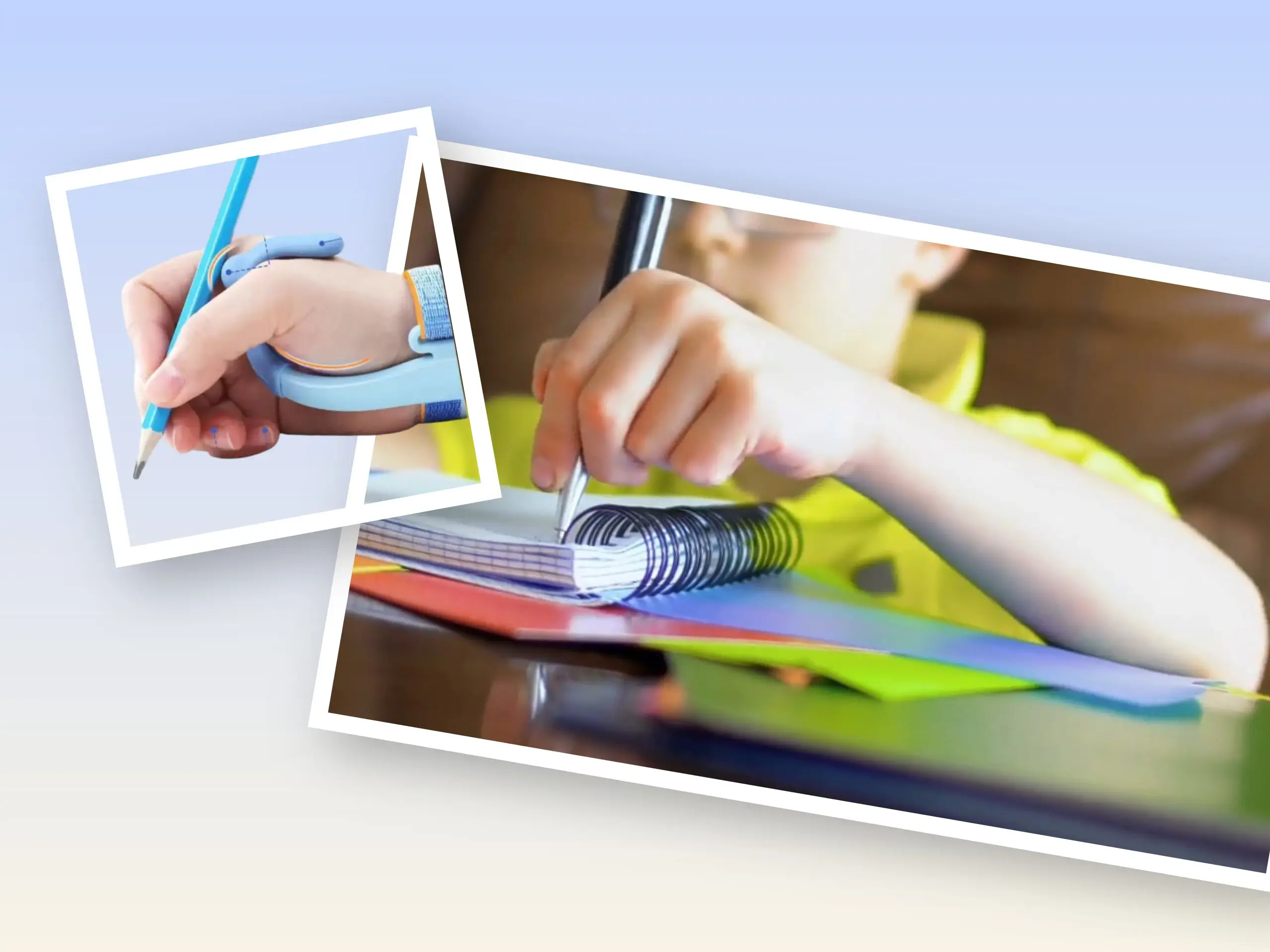 Correcting writing posture